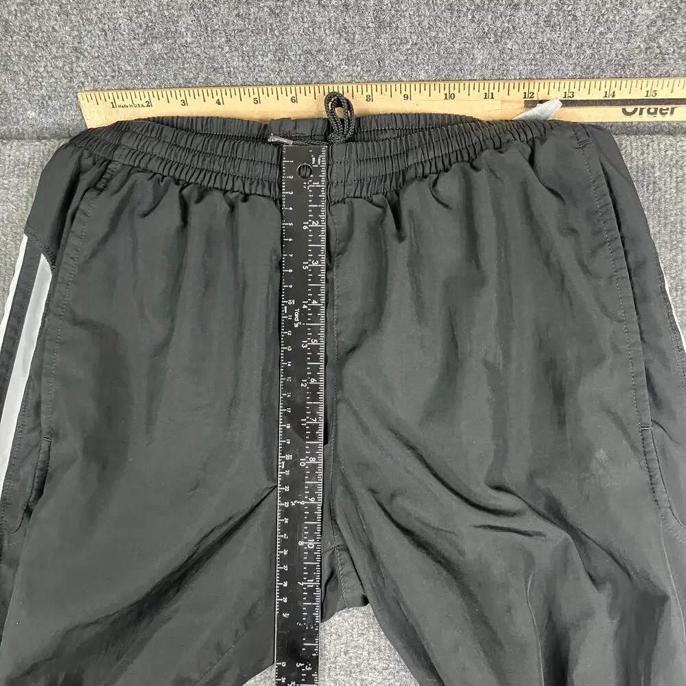 Adidas Track Pants Mens Size S‎ Black Athletic Zip Hem Lightweight Activewear